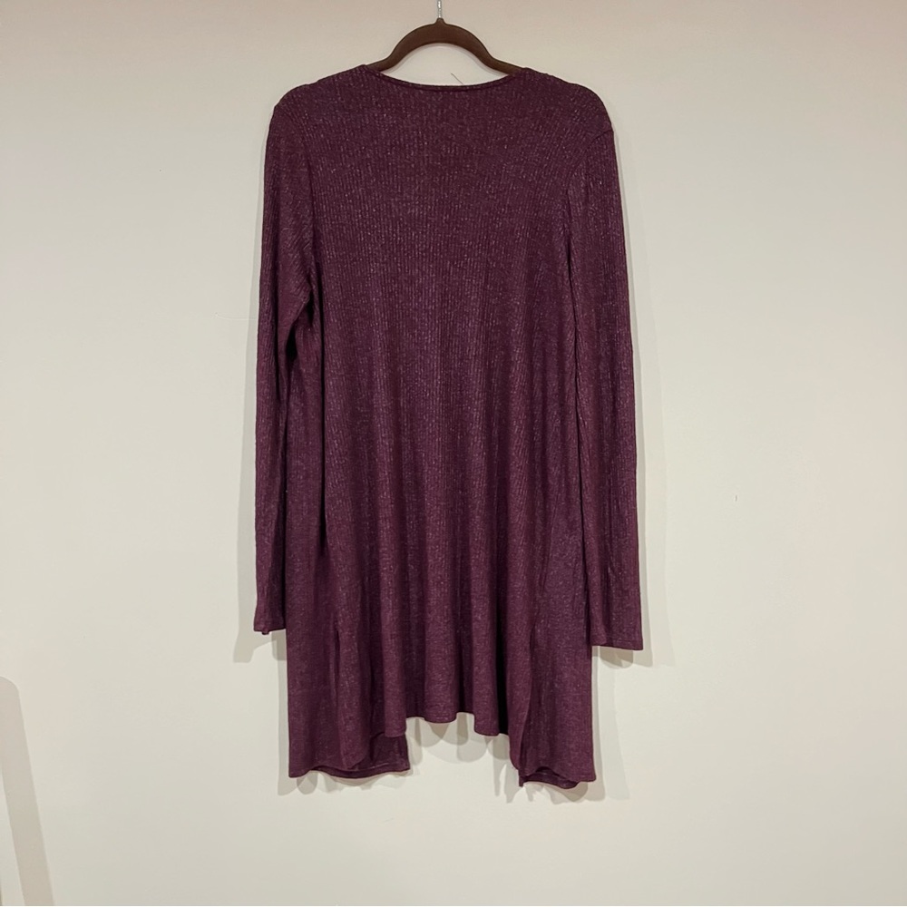 long maroon cardigan
